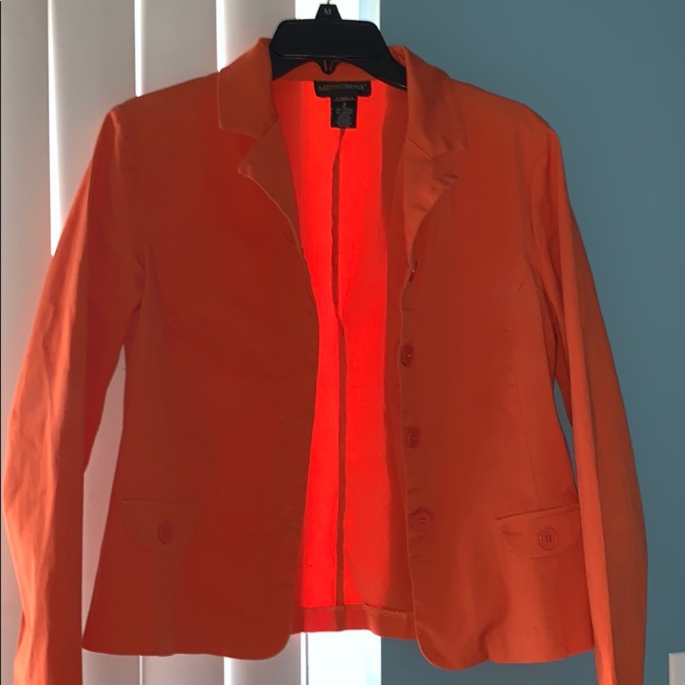 Orange blazer